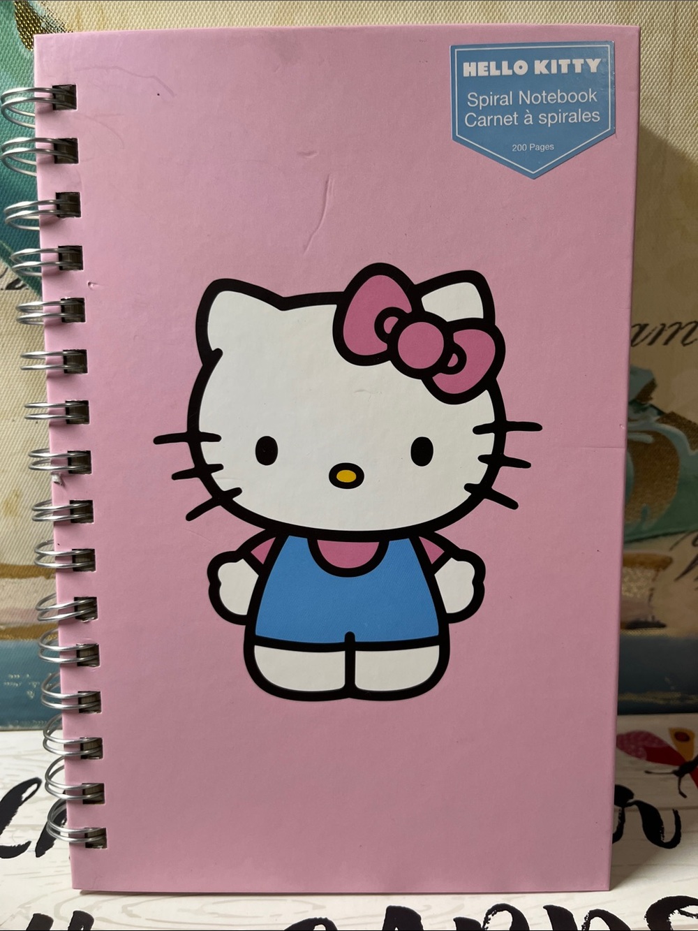 Hello Kitty Pink and Blue Spiral Notebook